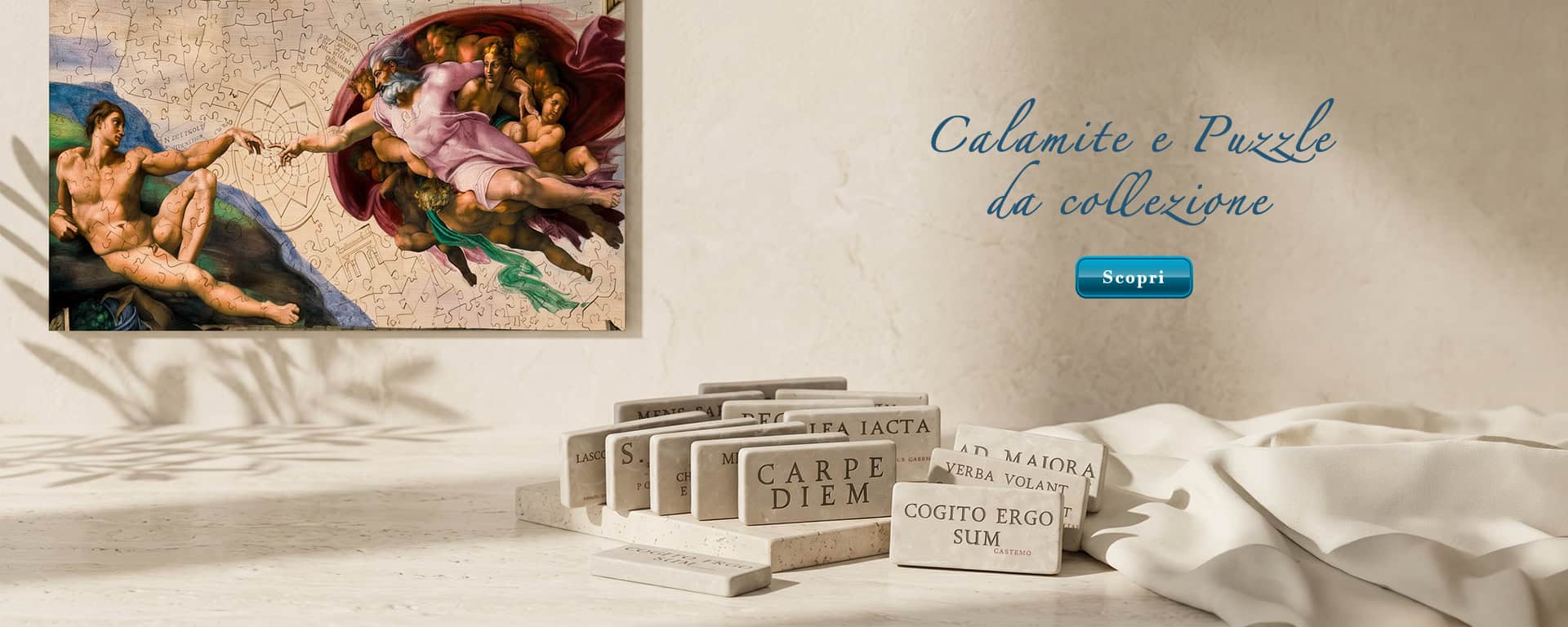 Calamite e puzzle da collezione